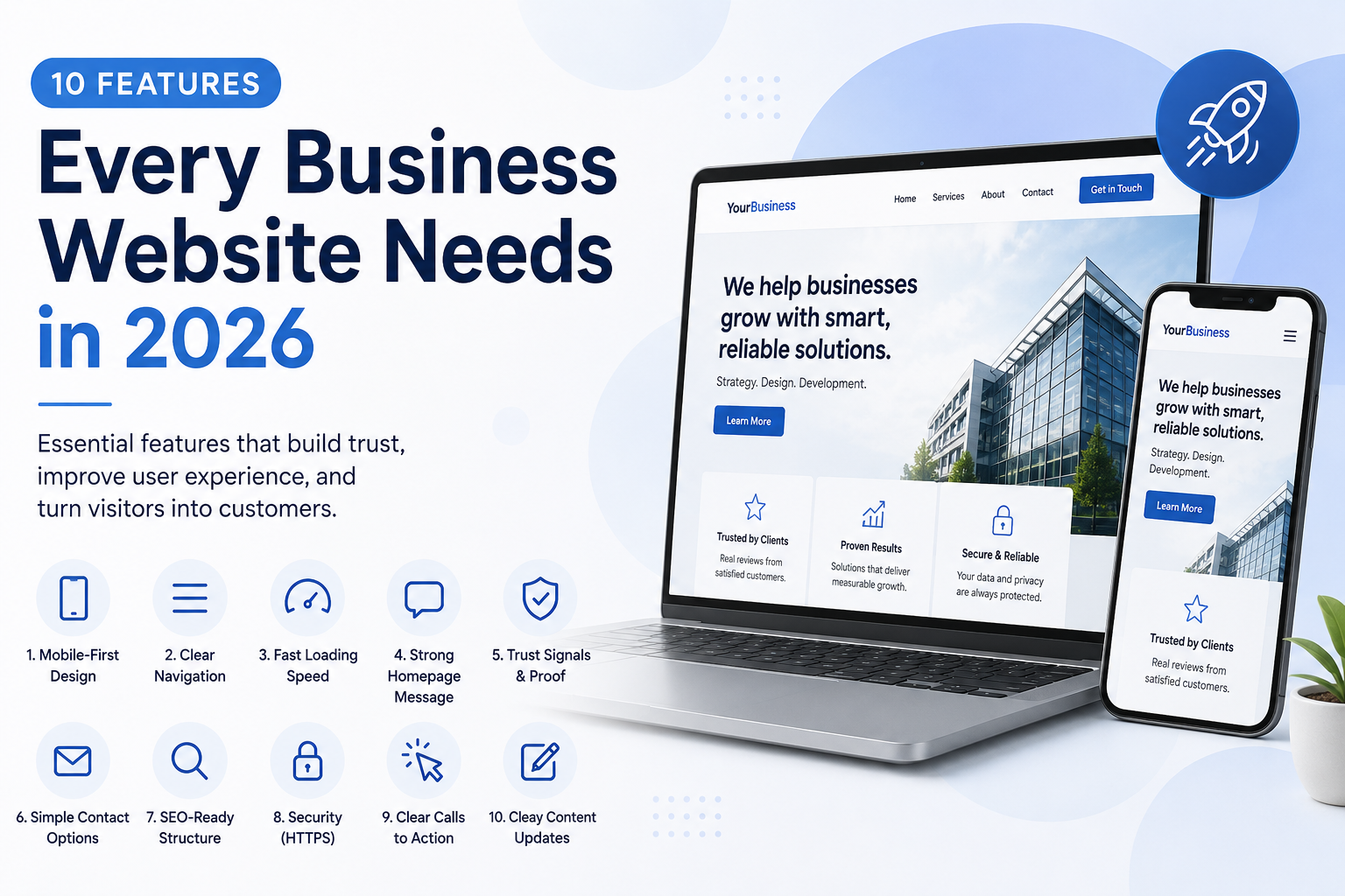 10 Features Every Business Website Needs in 2026
